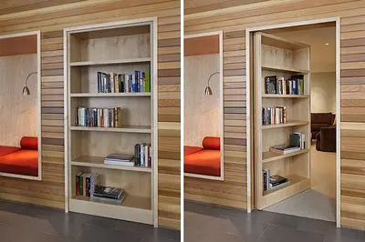 Потайные двери в интерьере 